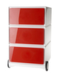 Paperflow Caisson mobile easyBox, 3 tiroir(s), blanc/rouge
