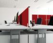 Gera Cloison de table Pro, hauteur x largeur 400 x 1800 mm, paroi rouge  S
