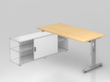 Table de rallonge pour buffet bas, largeur x profondeur 1600 x 800 mm, plaque érable