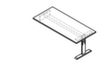 Table de rallonge pour buffet bas, largeur x profondeur 1800 x 800 mm, plaque blanc  S