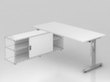 Table de rallonge pour buffet bas, largeur x profondeur 1800 x 800 mm, plaque blanc