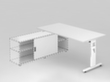 Table de rallonge pour buffet bas, largeur x profondeur 1600 x 800 mm, plaque blanc