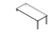 Table de rallonge pour buffet bas, largeur x profondeur 1800 x 800 mm, plaque érable  S