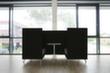 Dauphin Table de rallonge, largeur x profondeur 550 x 800 mm, plaque noir  S