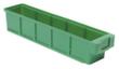 Bac compartimentable avec poignée encastrée ergonomique, vert, profondeur 400 mm