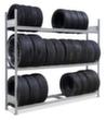 SCHULTE Rayonnage à pneus charge max. par tablette 400 kg, hauteur x largeur x profondeur 4500 x 2000 x 400 mm, 6 niveaux