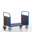 Rollcart Wagon à double façade avec zone de chargement antidérapante, force 1200 kg, plateau longueur x largeur 1000 x 700 mm