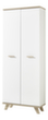 Armoire de classement Oslo en bois, blanc/blanc