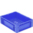 Euronorm empilage Ergonomic base de conteneur Ergonomic perforée, bleu, capacité 9,8 l  S
