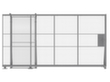 TROAX Porte coulissante pour parois de séparation, largeur 2800 mm  S