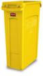 Rubbermaid Collecteur de recyclage Slim Jim® avec conduits d'air, 87 l, jaune