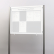 Montants (paire) pour vitrine d'affichage, aluminium  S