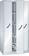 LISTA Armoire avec extensions verticales avec tablettes, 3 extensions, RAL7035 gris clair/RAL7035 gris clair