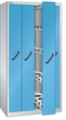 LISTA Armoire avec extensions verticales avec tablettes, 4 extensions, RAL7035 gris clair/RAL 5012 bleu clair