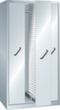 LISTA Armoire avec extensions verticales avec plaques perforées, 3 extensions, RAL7035 gris clair/RAL7035 gris clair