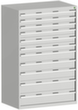 bott Armoire à tiroirs cubio surface de base 1050x650 mm, 11 tiroir(s), RAL7035 gris clair/RAL7035 gris clair