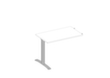 Quadrifoglio Table de rallonge Practika pour bureau avec piètement en C, largeur x profondeur 1000 x 600 mm, plaque blanc