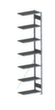 META Panneau d'extension pour le rayonnage sans CLIP vis, hauteur x largeur x profondeur 3000 x 756 x 436 mm, 7 tablettes