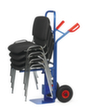 fetra Chariot porte-chaises avec cadre de support vissé, force 300 kg, air bandage  S