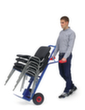 fetra Chariot porte-chaises avec cadre de support vissé, force 300 kg, air bandage  S