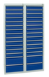 stumpf Armoire à tiroirs ST 410, 30 tiroir(s), RAL7035 gris clair/RAL5010 bleu gentiane