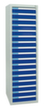 stumpf Armoire à tiroirs ES 510, 17 tiroir(s), RAL7035 gris clair/RAL5010 bleu gentiane