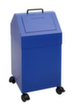 stumpf Conteneur de matériaux recyclables ignifugés, 45 l, RAL5010 bleu gentiane, couvercle RAL5010 bleu gentiane  S