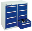 stumpf Armoire à tiroirs ST 420, 8 tiroir(s), RAL7035 gris clair/RAL5010 bleu gentiane