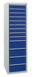 stumpf Armoire à tiroirs ST 410, 13 tiroir(s), RAL7035 gris clair/RAL5010 bleu gentiane