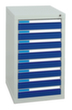 stumpf Armoire à tiroirs ES 510, 8 tiroir(s), RAL7035 gris clair/RAL5010 bleu gentiane