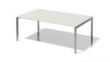 Bisley Bureau de direction et table de conférence à hauteur réglable Cito, largeur x profondeur 2000 x 1200 mm, panneau gris-blanc