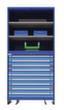 Thurmetall Système d'armoire modulaire Modul 2, 9 tiroir(s), bleu pigeon/bleu clair  S