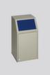 VAR Collecteur de matières recyclables avec rabat frontal, 39 l, RAL7032 gris silex, couvercle bleu  S