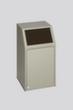 VAR Collecteur de matières recyclables avec rabat frontal, 39 l, RAL7032 gris silex, couvercle marron  S