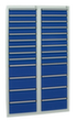 stumpf Armoire à tiroirs ST 410, 26 tiroir(s), RAL7035 gris clair/RAL5010 bleu gentiane  S