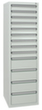 stumpf Armoire à tiroirs ST 410, 13 tiroir(s), RAL7035 gris clair/RAL7035 gris clair  S