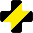 EICHNER Symbole à coller, Plus, jaune/noir