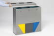 VAR Station de collecte de matières recyclables WS Trapez 93 avec 3 seaux intérieurs de couleur, 3 x 89 l  S