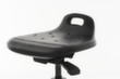 Lotz Siège assis-debout avec assise PU inclinable, hauteur d’assise 570 - 820 mm, piètement noir  S