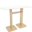 Paperflow Table haute en forme de fût Woody, largeur x profondeur 1500 x 750 mm, panneau blanc