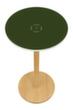 Paperflow Table haute ronde Woody, Ø 600 mm, panneau vert