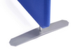 Cloison de séparation insonorisante, hauteur x largeur 1600 x 1000 mm, paroi bleu  S