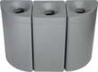 Conteneur de matières recyclables auto-extinguible probbax®, 40 l, gris, partie supérieure gris  S