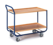 Rollcart Chariot à plateaux avec conteneurs en bois 1000x575 mm, force 150 kg, 2 plateaux
