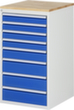 RAU Armoire à tiroirs Serie 7000, 8 tiroir(s), RAL7035 gris clair/RAL5010 bleu gentiane