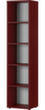 Rayonnage de bureau GW-AGENDA, largeur 450 mm, 5 HC, rouge rubis/gris clair  S