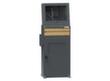 armoire informatique Dota avec touche de bois, RAL7016 gris anthracite/RAL7016 gris anthracite