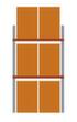 META Rayonnage à palettes MULTIPAL, largeur 1825 mm, pour 6 palettes  S