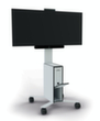 Durable table TV mobile COWORKSATION®, hauteur x largeur x profondeur 1292 x 572 x 574 mm  S