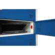 armoire pour ordinateur portable, RAL7035 gris clair/RAL5010 bleu gentiane  S